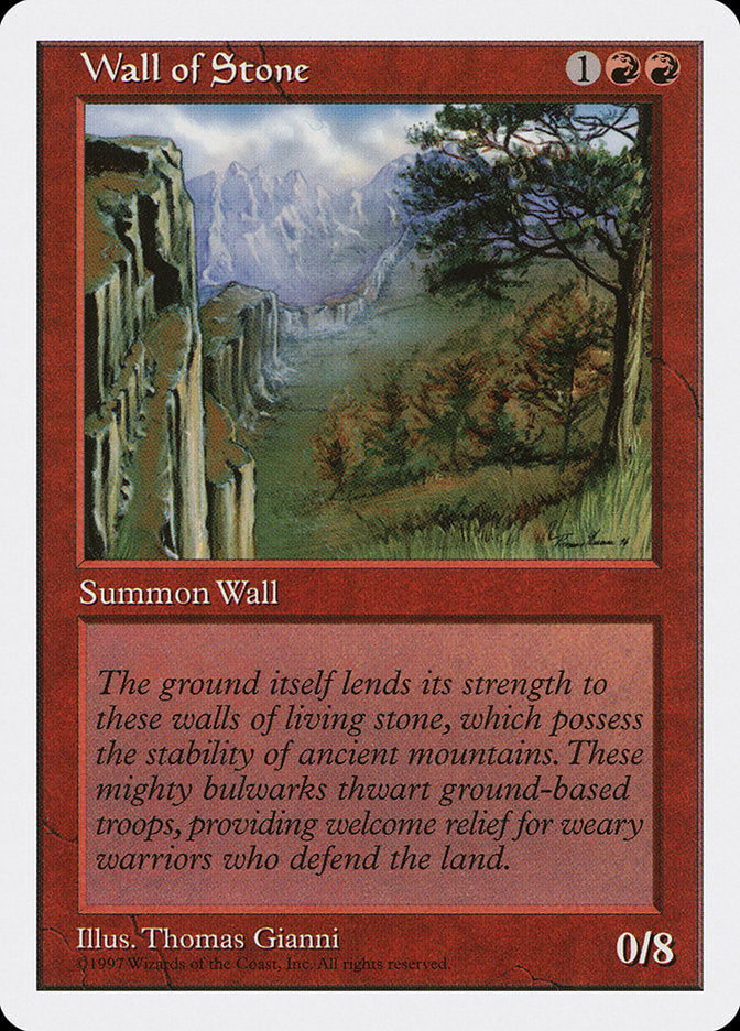 Barreira de Pedra / Wall of Stone - Magic: The Gathering - MoxLand