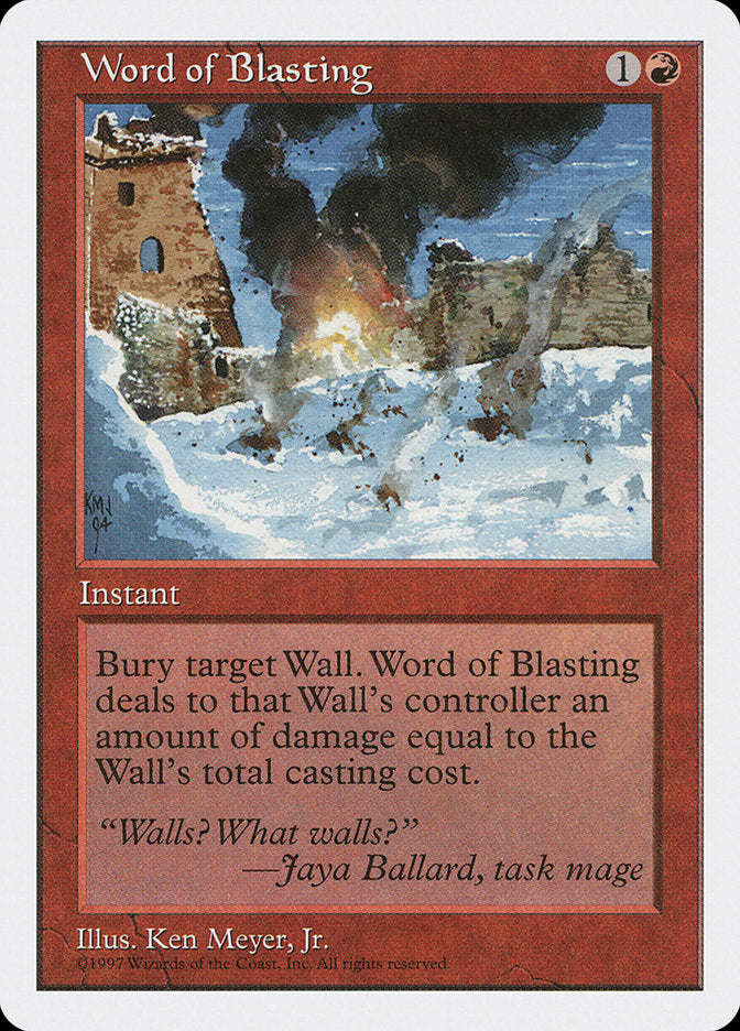 Palavra de Detonação / Word of Blasting - Magic: The Gathering - MoxLand