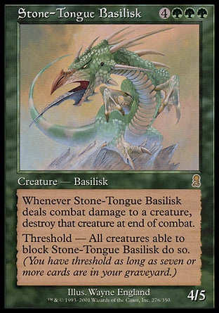 Basilisco Língua-de-Pedra / Stone-Tongue Basilisk - Magic: The Gathering - MoxLand