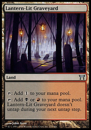 Cemitério Iluminado por Lanternas / Lantern-Lit Graveyard - Magic: The Gathering - MoxLand