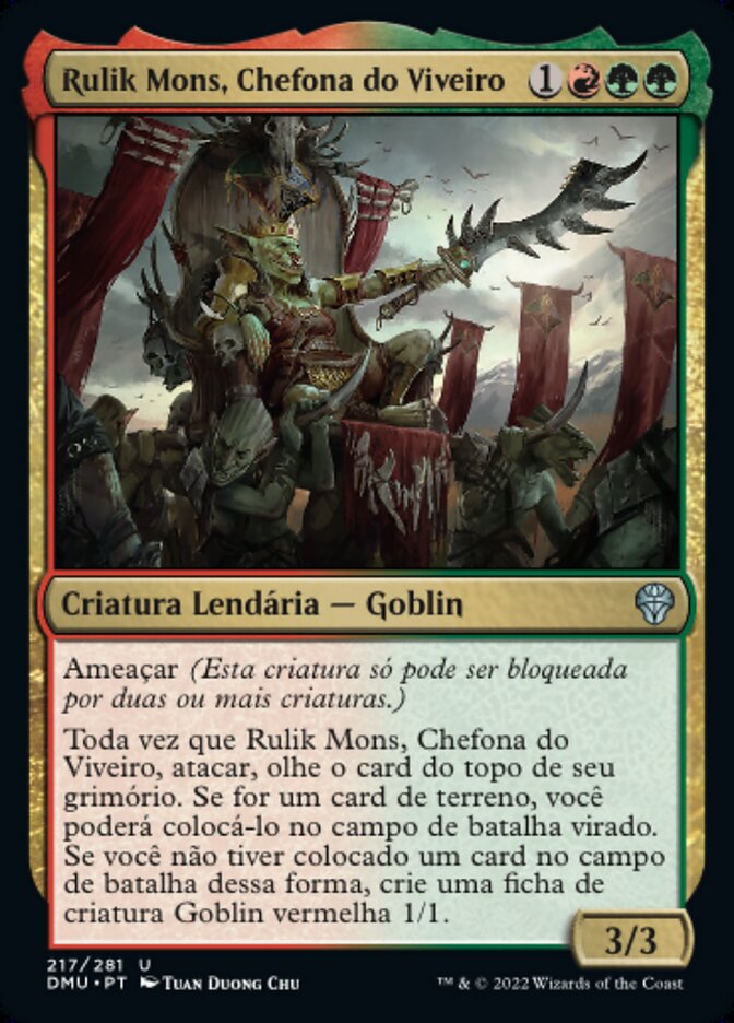 Rulik Mons, Chefona do Viveiro / Rulik Mons, Warren Chief - Magic: The Gathering - MoxLand