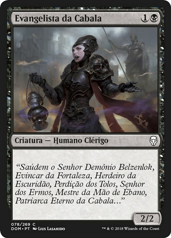 Evangelista da Cabala / Cabal Evangel - Magic: The Gathering - MoxLand