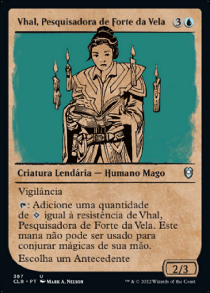 Vhal, Pesquisadora de Forte da Vela / Vhal, Candlekeep Researcher - Magic: The Gathering - MoxLand