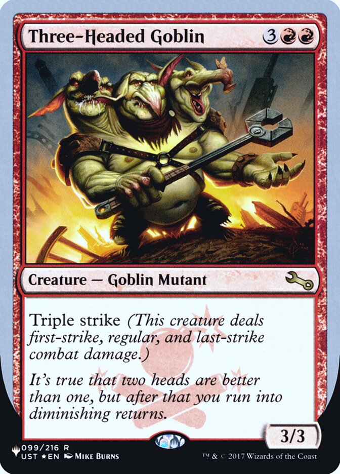 Three-Headed Goblin - Magic: The Gathering - MoxLand