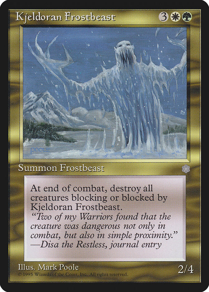 Criatura do Gelo Kjeldorana / Kjeldoran Frostbeast - Magic: The Gathering - MoxLand