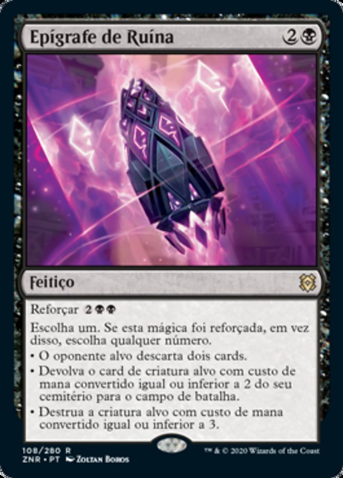 Epígrafe de Ruína / Inscription of Ruin - Magic: The Gathering - MoxLand