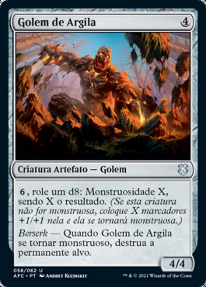 Golem de Argila / Clay Golem - Magic: The Gathering - MoxLand