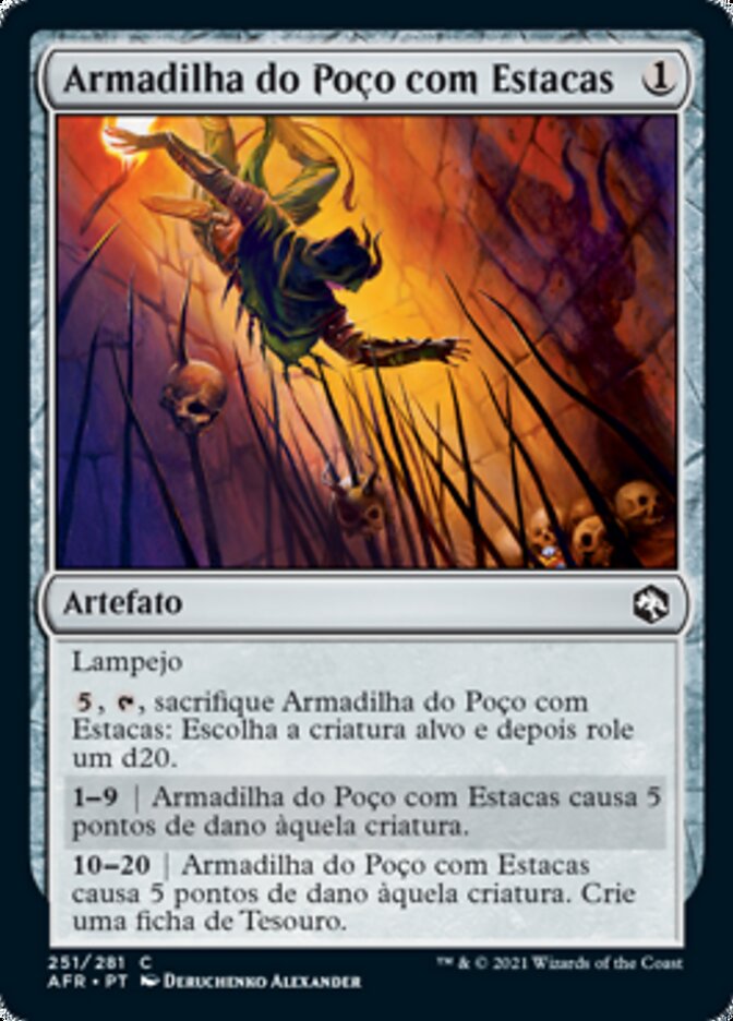 Armadilha do Poço com Estacas / Spiked Pit Trap - Magic: The Gathering - MoxLand