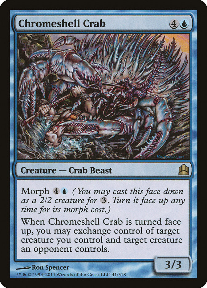 Caranguejo de Carapaça Cromada / Chromeshell Crab - Magic: The Gathering - MoxLand