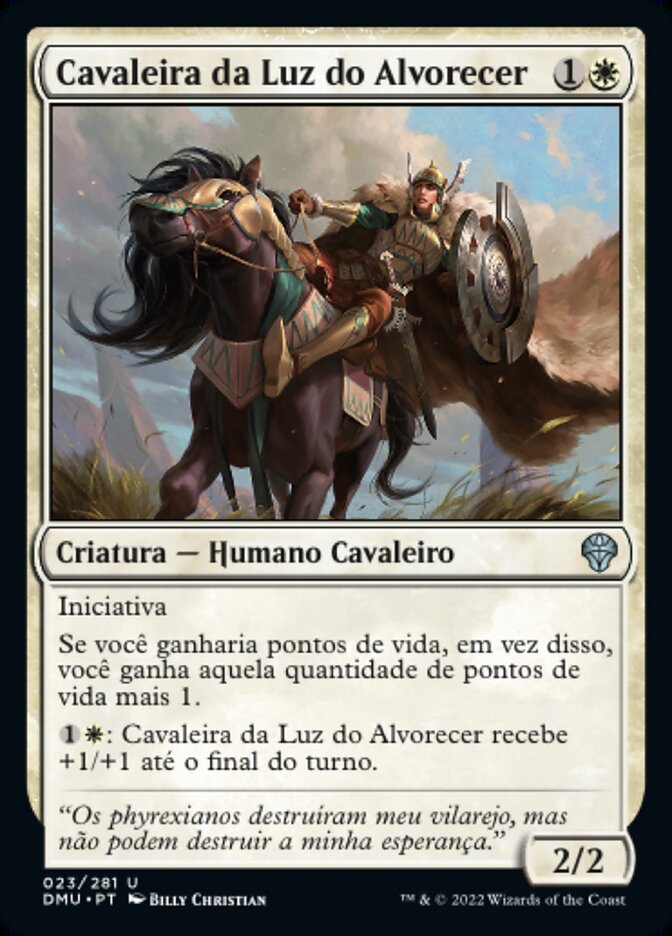 Cavaleira da Luz do Alvorecer / Knight of Dawn's Light - Magic: The Gathering - MoxLand