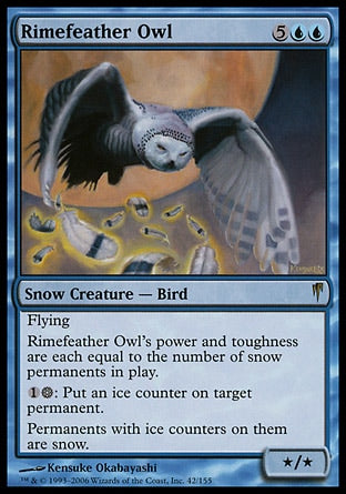 Coruja Pena-Gélida / Rimefeather Owl - Magic: The Gathering - MoxLand