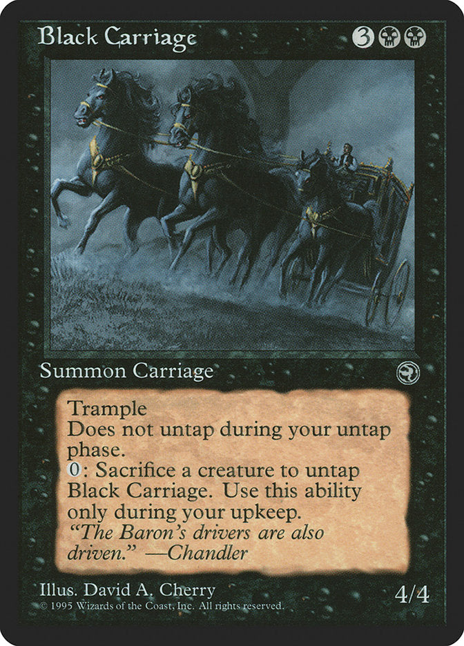 Carruagem Negra / Black Carriage - Magic: The Gathering - MoxLand