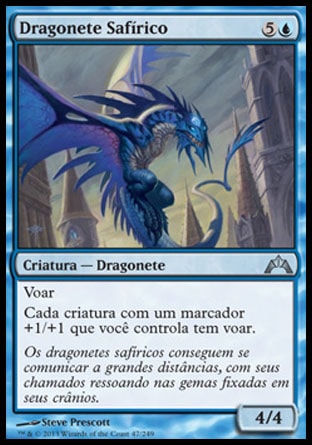 Dragonete Safírico / Sapphire Drake - Magic: The Gathering - MoxLand