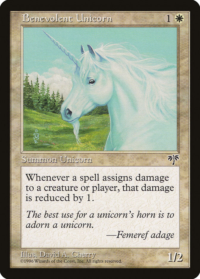 Unicórnio Benevolente / Benevolent Unicorn - Magic: The Gathering - MoxLand
