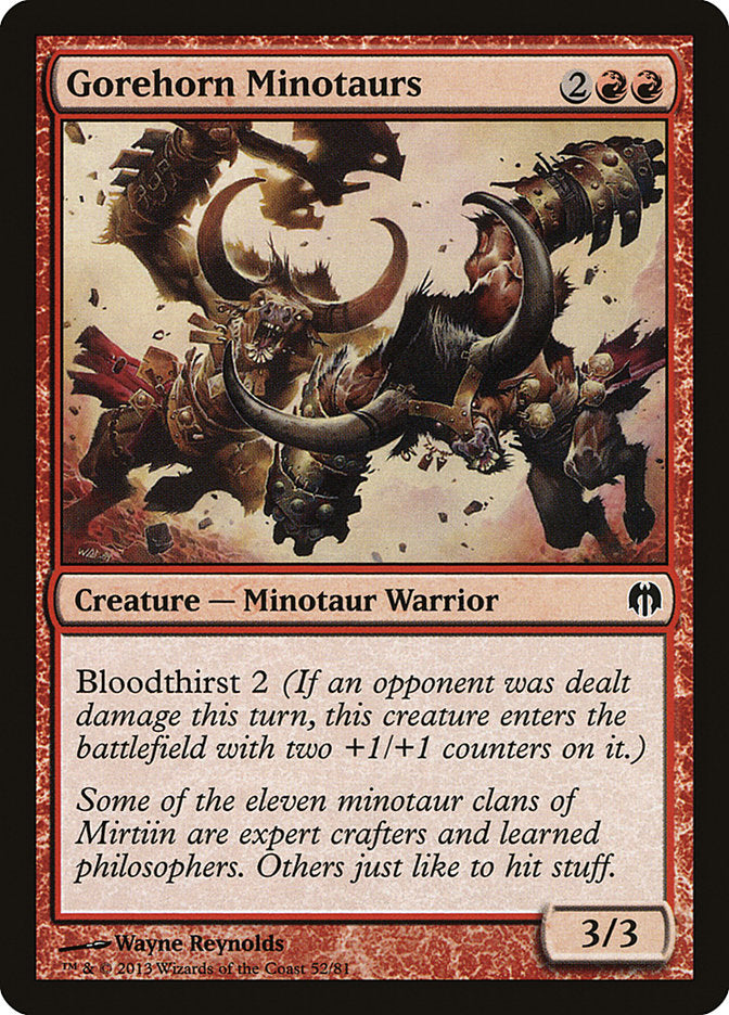 Minotauros dos Chifres Escorneadores / Gorehorn Minotaurs - Magic: The Gathering - MoxLand