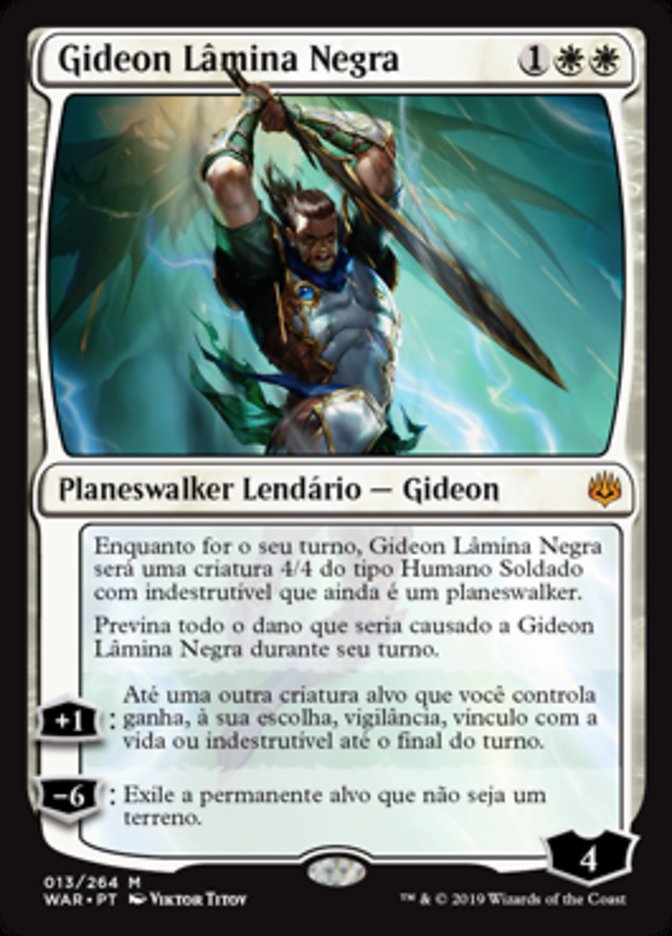 Gideon Lâmina Negra / Gideon Blackblade - Magic: The Gathering - MoxLand