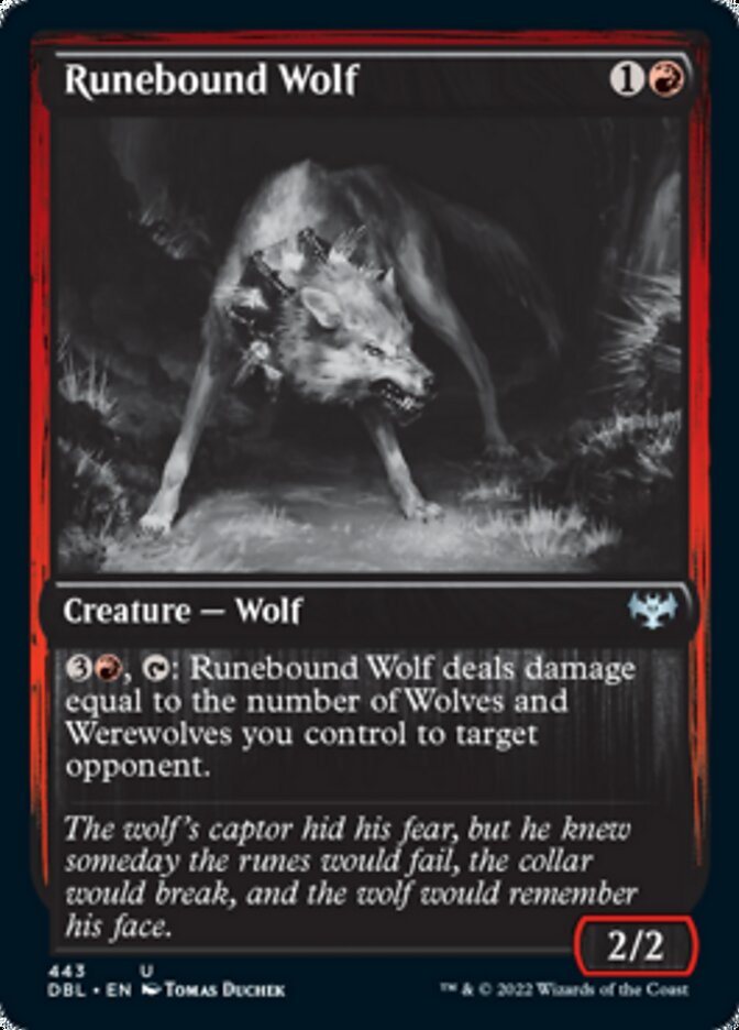 Lobo da Coleira Rúnica / Runebound Wolf - Magic: The Gathering - MoxLand