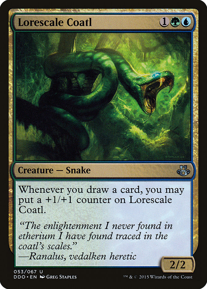 Coatl das Escamas Sábias / Lorescale Coatl - Magic: The Gathering - MoxLand