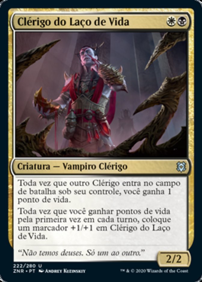 Clérigo do Laço de Vida / Cleric of Life's Bond - Magic: The Gathering - MoxLand