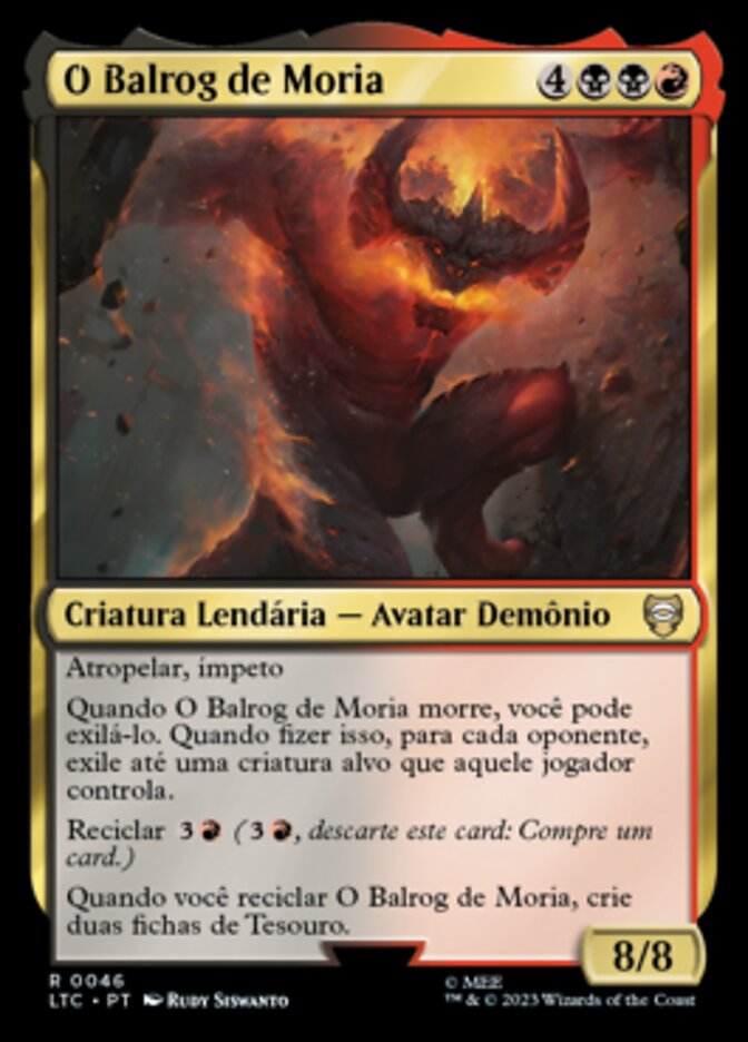 O Balrog de Moria / The Balrog of Moria - Magic: The Gathering - MoxLand