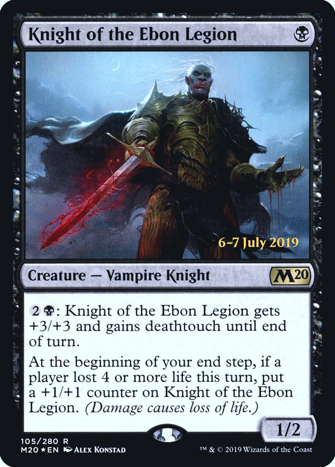 Cavaleiro da Legião de Ébano / Knight of the Ebon Legion - Magic: The Gathering - MoxLand