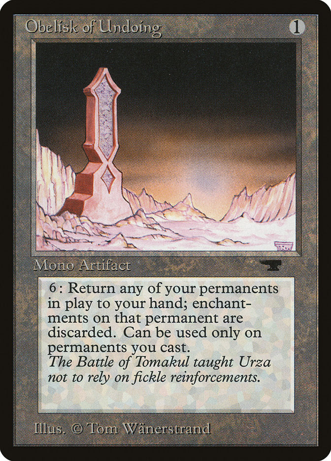 Obelisco do Desfazer / Obelisk of Undoing - Magic: The Gathering - MoxLand