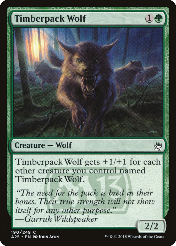 Lobo da Alcateia do Arvoredo / Timberpack Wolf - Magic: The Gathering - MoxLand