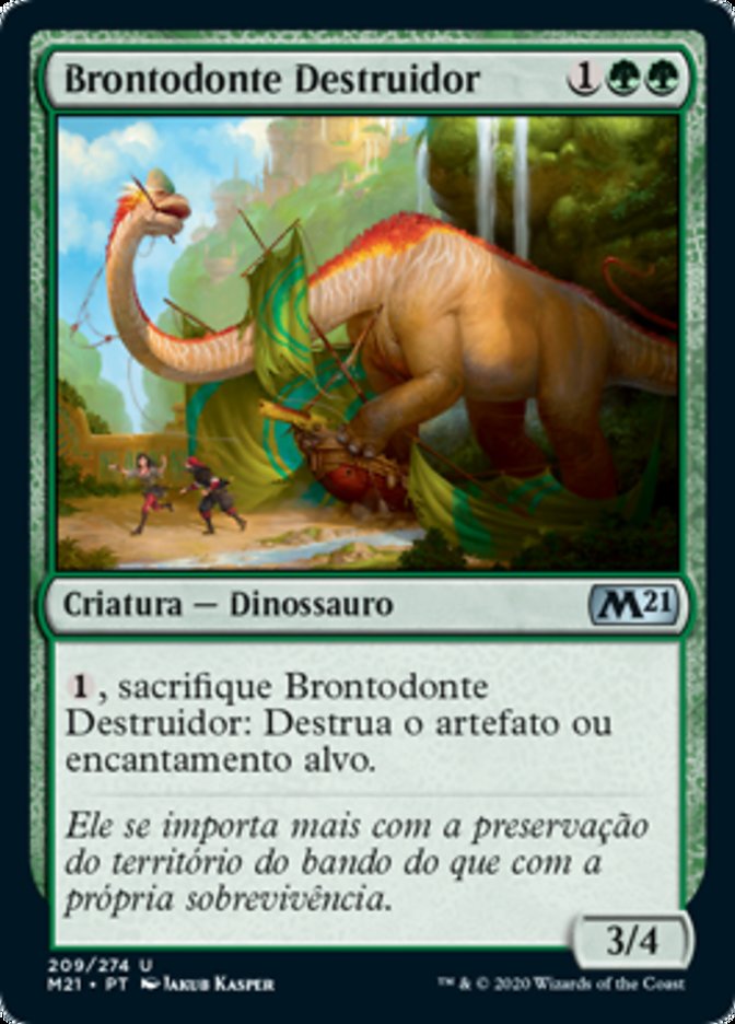 Brontodonte Destruidor / Thrashing Brontodon - Magic: The Gathering - MoxLand