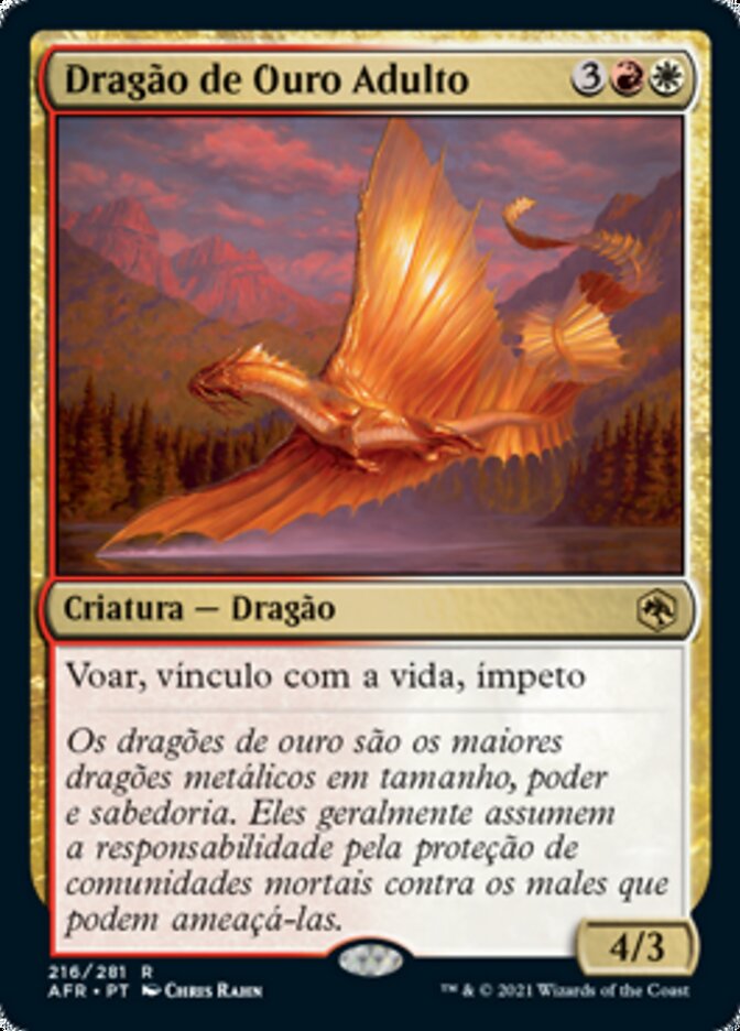 Dragão de Ouro Adulto / Adult Gold Dragon - Magic: The Gathering - MoxLand