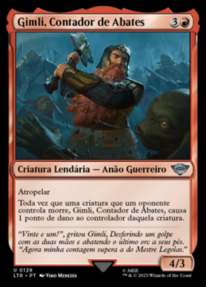 Gimli, Contador de Abates / Gimli, Counter of Kills - Magic: The Gathering - MoxLand