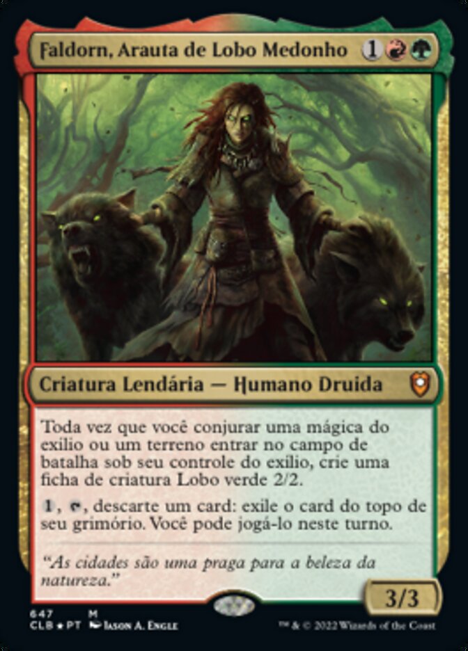 Faldorn, Arauta de Lobo Medonho / Faldorn, Dread Wolf Herald - Magic: The Gathering - MoxLand