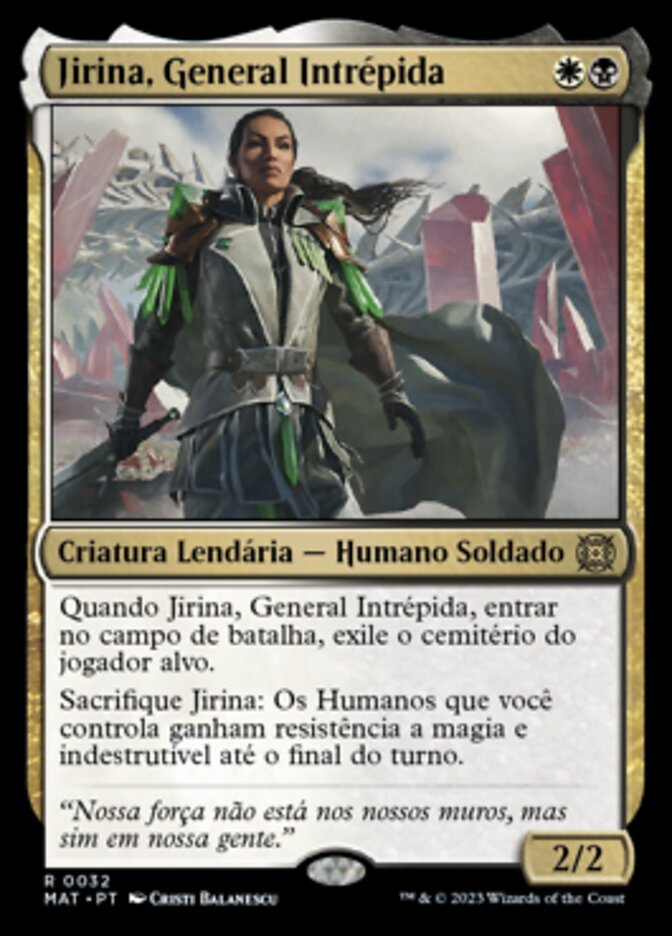 Jirina, General Intrépida / Jirina, Dauntless General - Magic: The Gathering - MoxLand