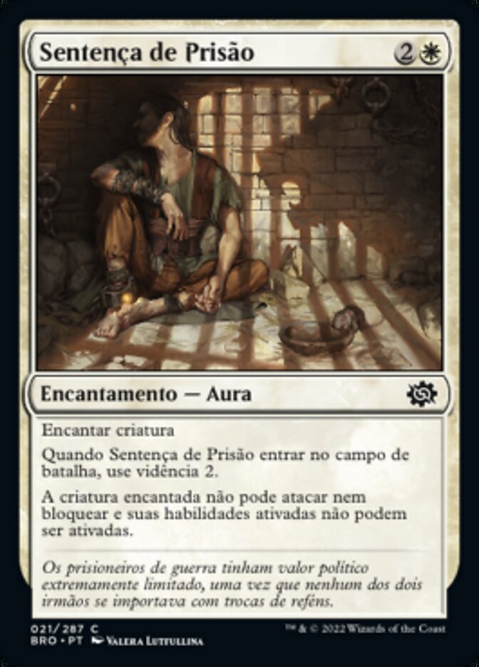 Sentença de Prisão / Prison Sentence - Magic: The Gathering - MoxLand