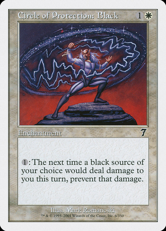 Círculo de Proteção: Preto / Circle of Protection: Black - Magic: The Gathering - MoxLand