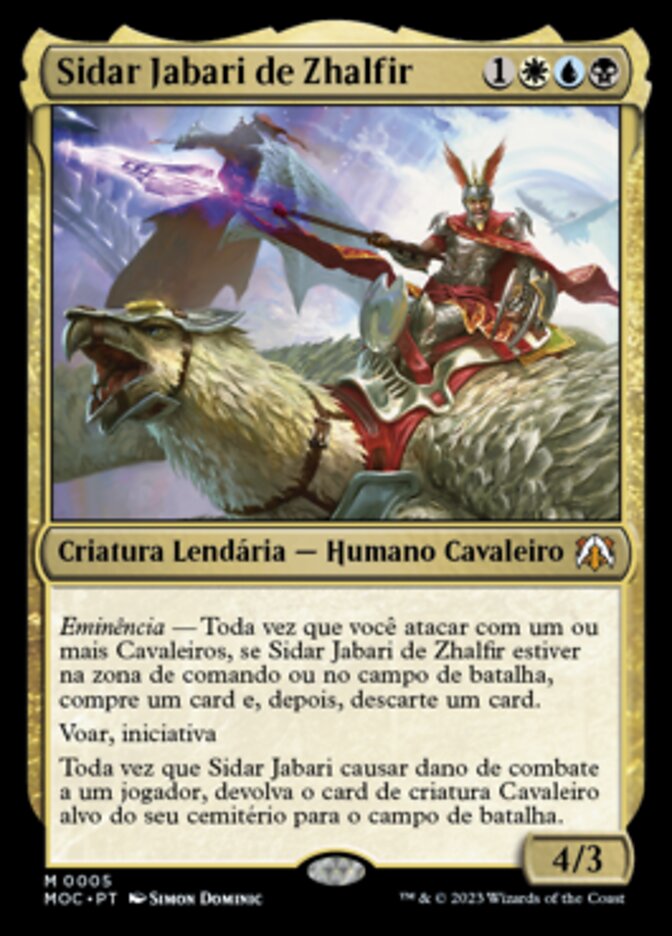 Sidar Jabari de Zhalfir / Sidar Jabari of Zhalfir - Magic: The Gathering - MoxLand