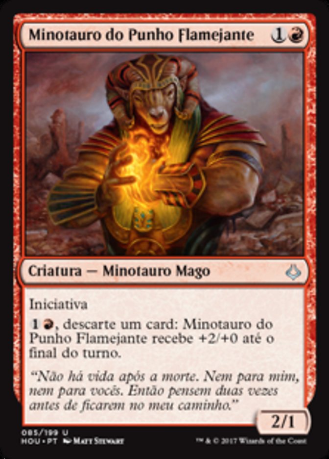 Minotauro do Punho / Flamejante Burning-Fist Minotaur - Magic: The Gathering - MoxLand