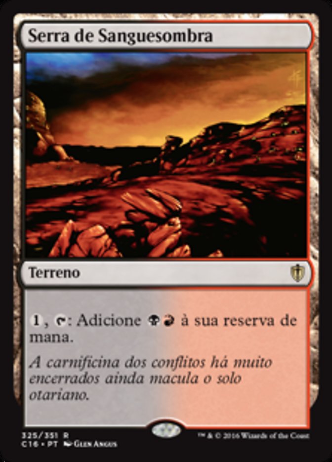 Serra de Sanguesombra / Shadowblood Ridge - Magic: The Gathering - MoxLand