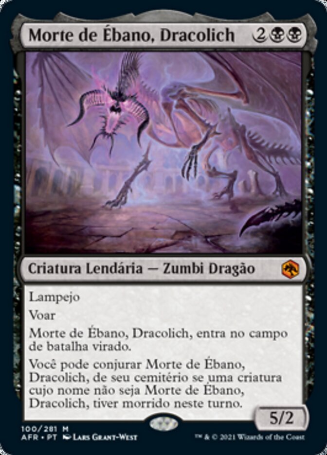 Morte de Ébano, Dracolich / Ebondeath, Dracolich - Magic: The Gathering - MoxLand