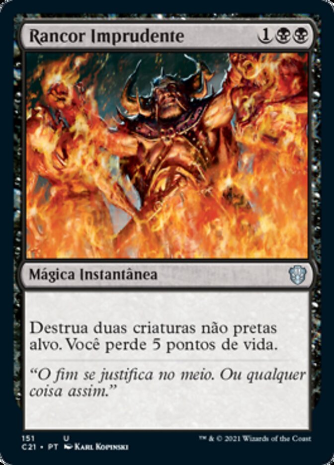 Rancor Imprudente / Reckless Spite - Magic: The Gathering - MoxLand