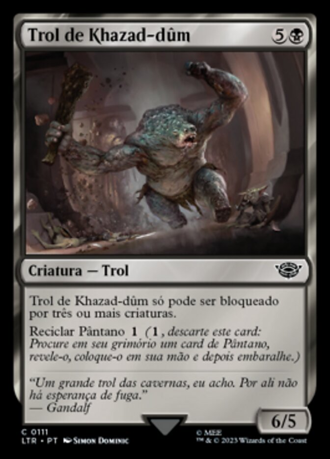 Trol de Khazad-dûm / Troll of Khazad-dûm - Magic: The Gathering - MoxLand