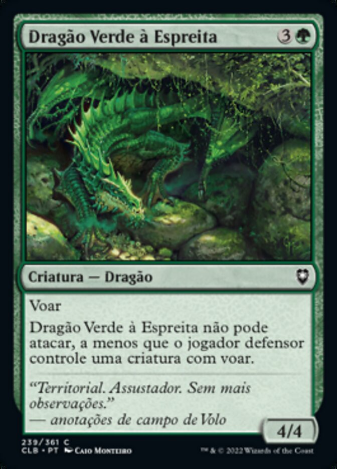 Dragão Verde à Espreita / Lurking Green Dragon - Magic: The Gathering - MoxLand