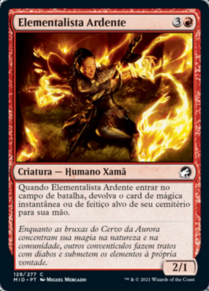 Elementalista Ardente / Ardent Elementalist - Magic: The Gathering - MoxLand