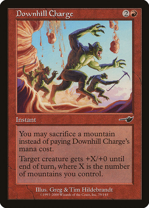 Carga Morro Abaixo / Downhill Charge - Magic: The Gathering - MoxLand