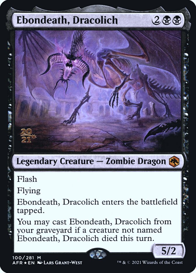 Morte de Ébano, Dracolich / Ebondeath, Dracolich - Magic: The Gathering - MoxLand