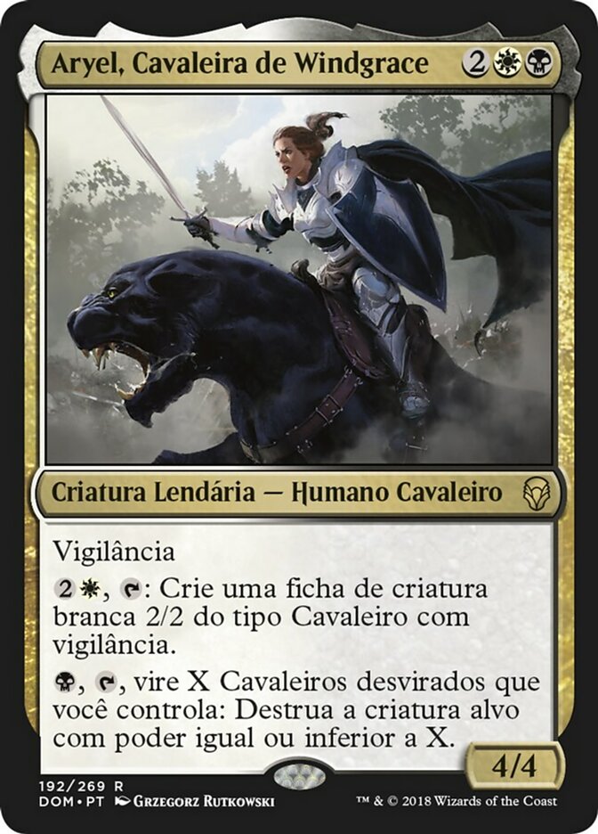 Aryel, Cavaleira de Windgrace / Aryel, Knight of Windgrace - Magic: The Gathering - MoxLand