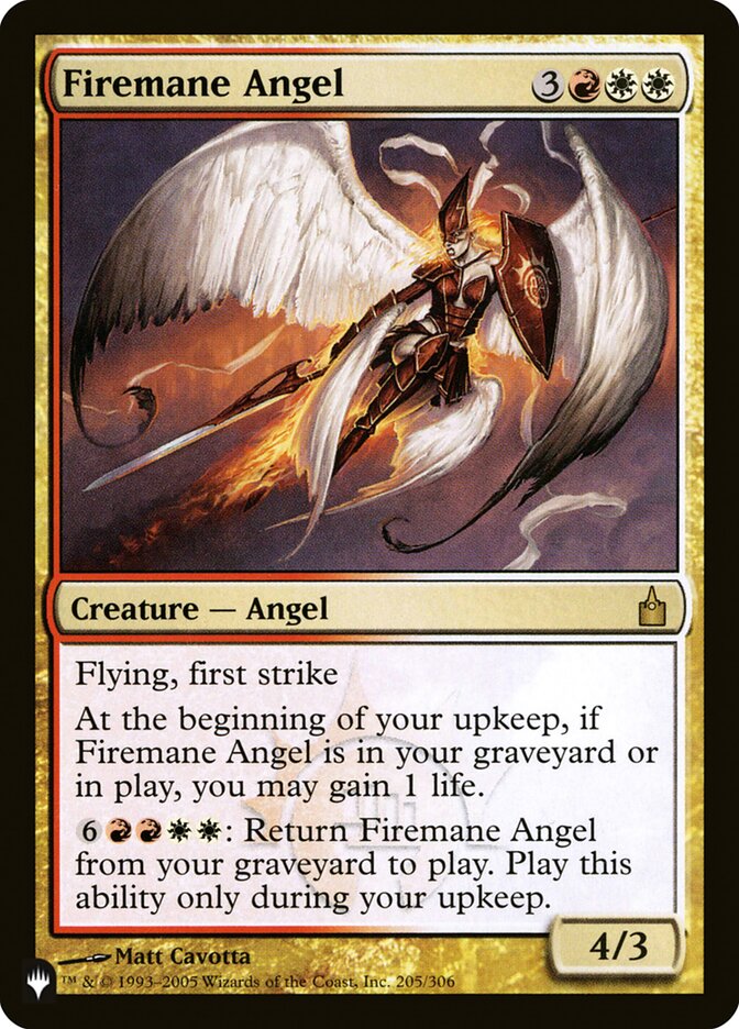 Anjo Cabeleira de Fogo / Firemane Angel - Magic: The Gathering - MoxLand