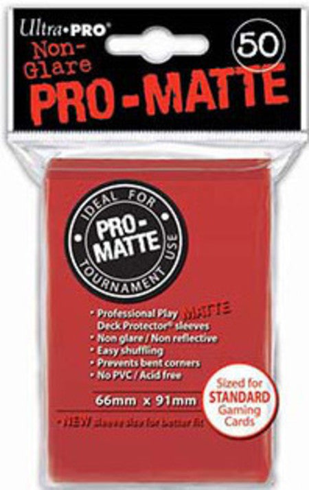 Deck Protector - 50 unidades Pro-Matte Vermelho Standard - Ultra PRO - MoxLand