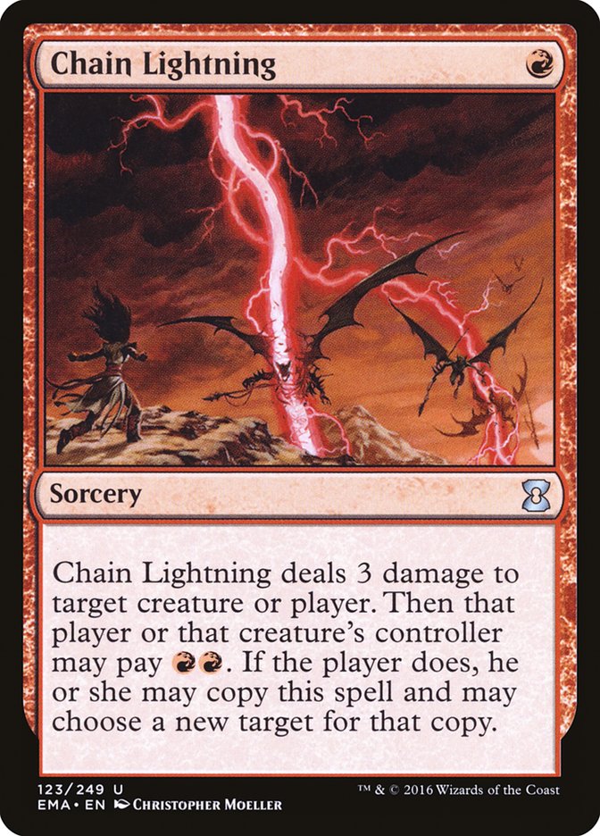 Relâmpago em Cadeia / Chain Lightning - Magic: The Gathering - MoxLand