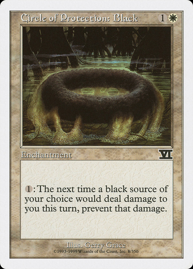 Círculo de Proteção: Preto / Circle of Protection: Black - Magic: The Gathering - MoxLand