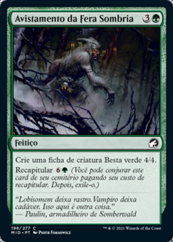 Avistamento da Fera Sombria / Shadowbeast Sighting - Magic: The Gathering - MoxLand